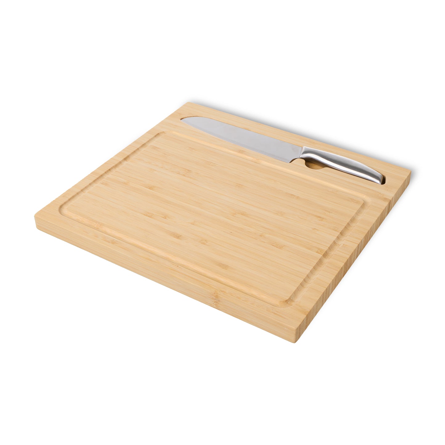 Bamboo Cutting Board With Magnetic Knife Set Emerald Tide