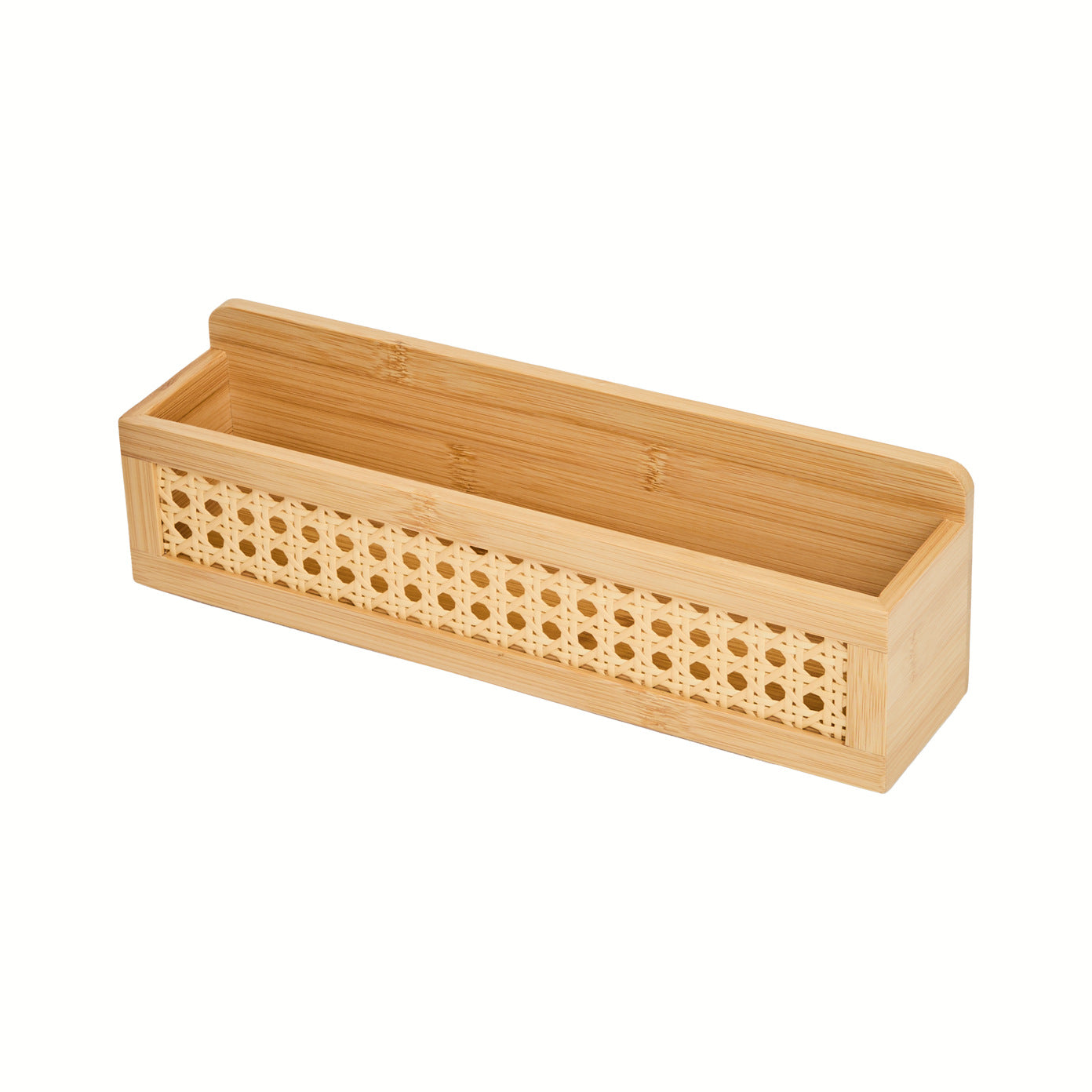 Bamboo W/Rattaan Spice Rack