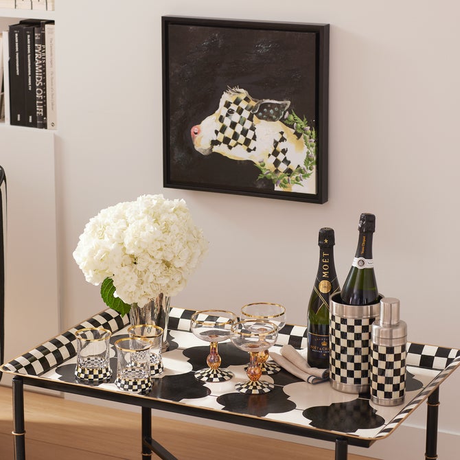 Courtly Check Tumbler Glass, Set of 2