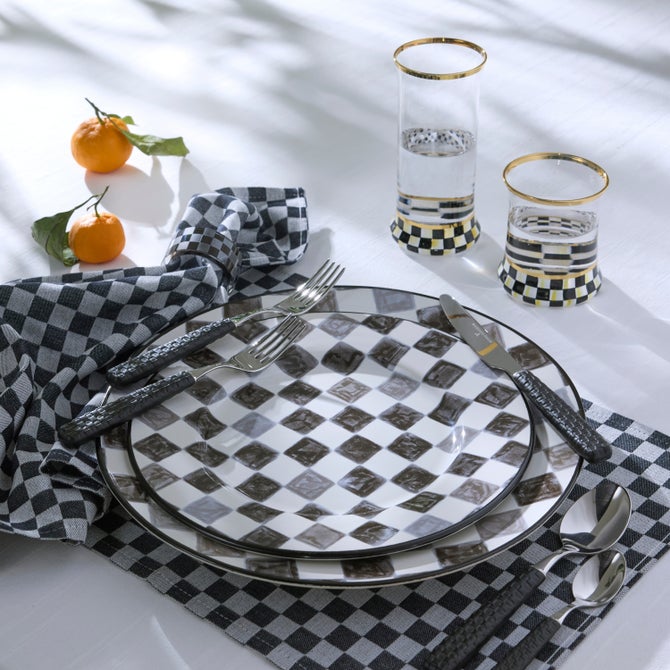 Courtly Check Tumbler Glass, Set of 2