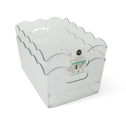 2Pk Medium Scalloped Edge Bin Set
