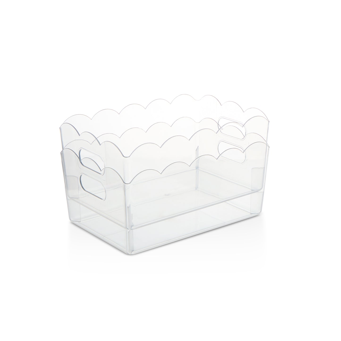 2Pk Medium Scalloped Edge Bin Set