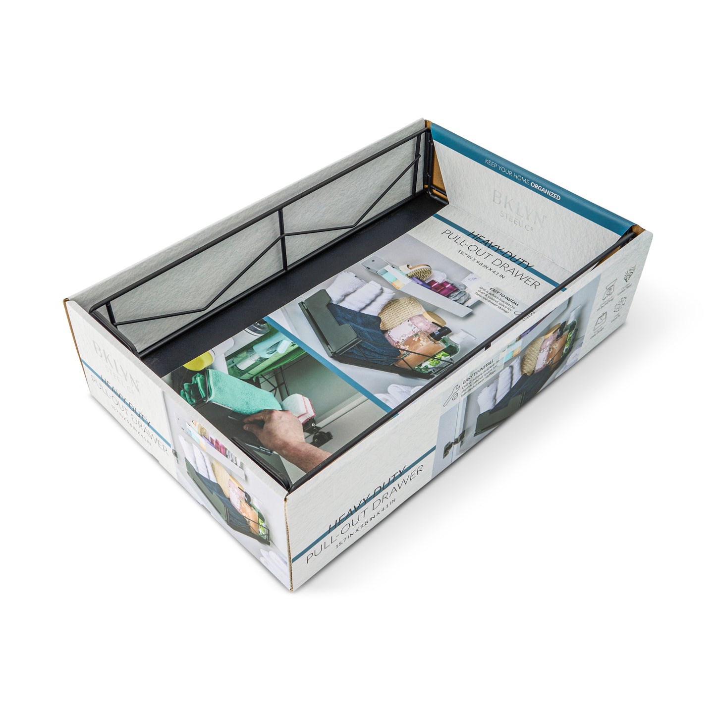 Metal Pullout Drawer Black
