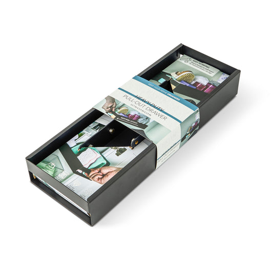 Narrow Metal Pullout Drawer Black