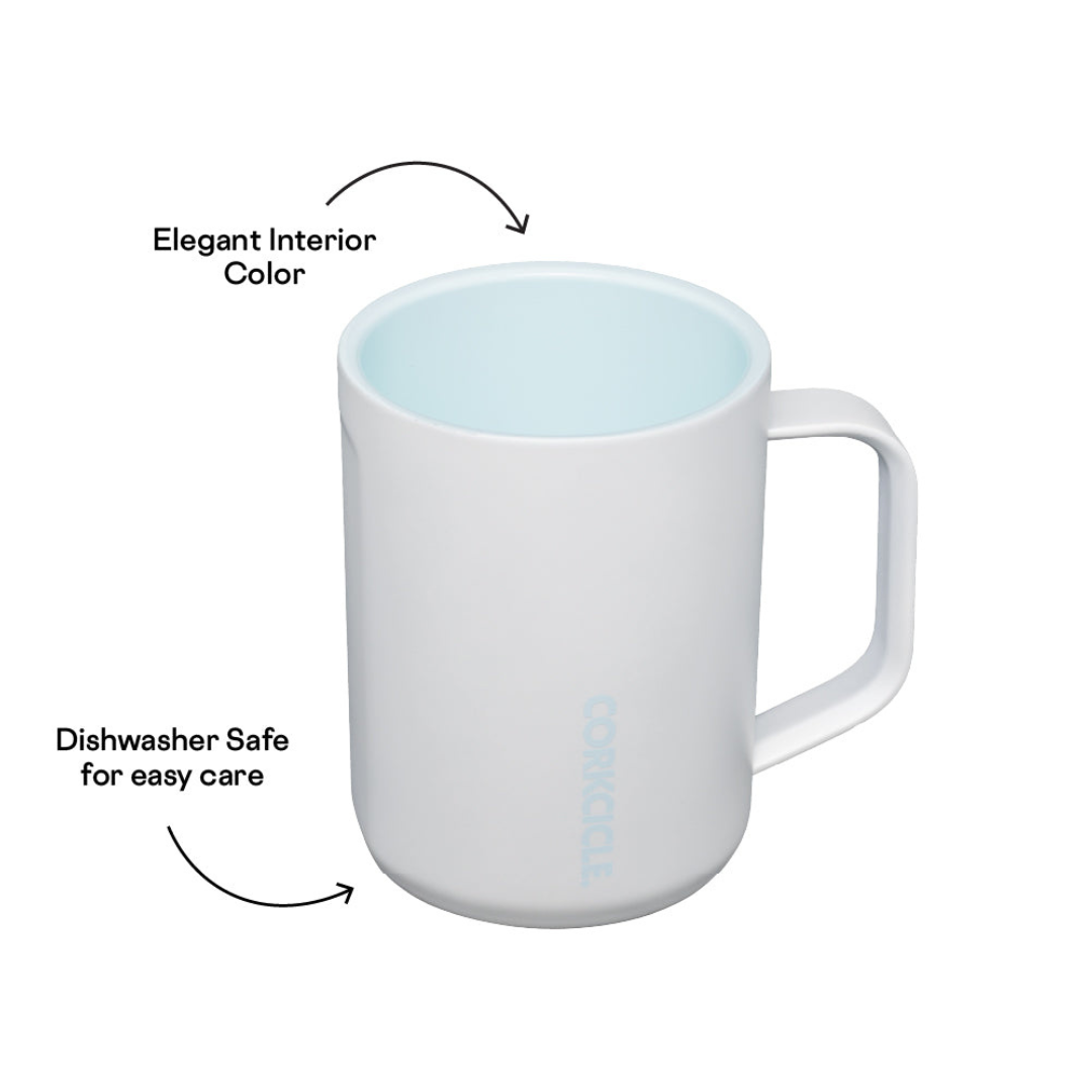 Pure Taste Insulated Coffee Mug - White/Powder Blue