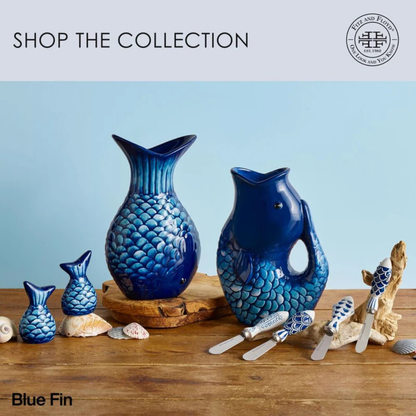 Set of 4 Blue Fin Spreaders, Assorted