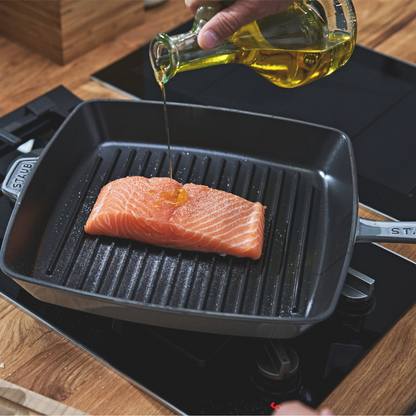 Cast Iron Square Grill Pan 12-inch - Graphite Grey