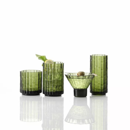 Mahalo Palm Green Beverage 13.5 oz, Set of 4