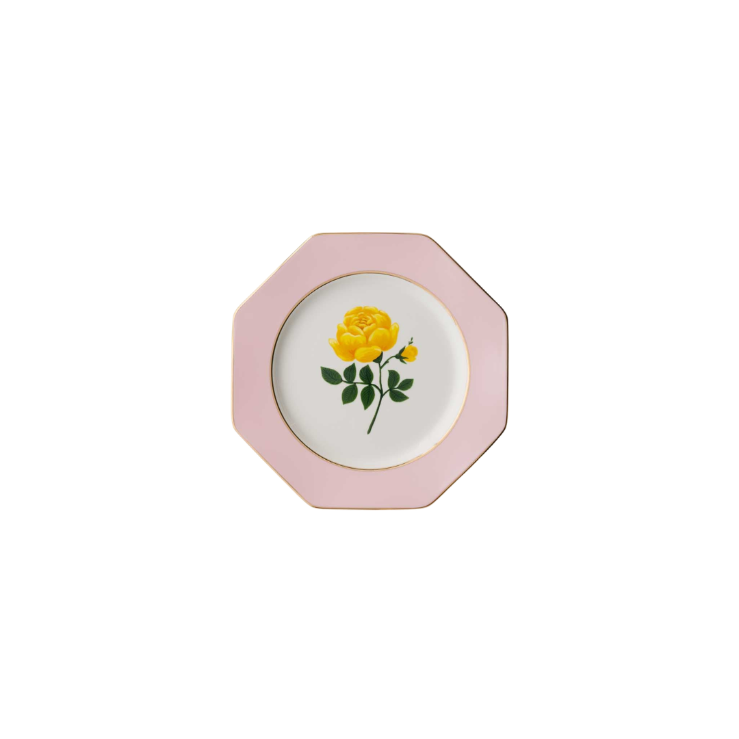 Roses Porcelain Dessert Plate Set