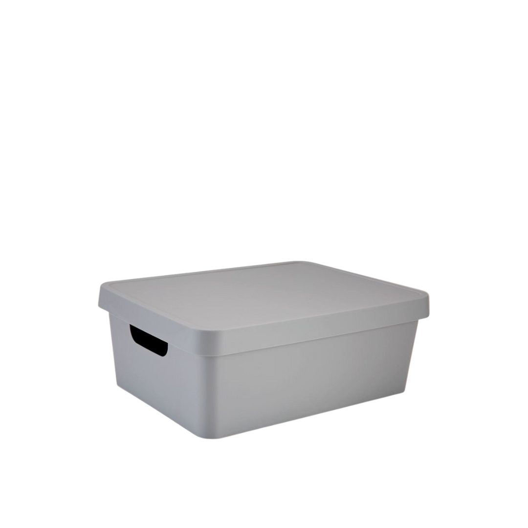 N&T Cavan Storage Box With Lid 11L Grey – ARIA HOME