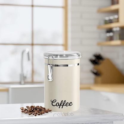 Stainless Steel "COFFEE" Clamp Canister