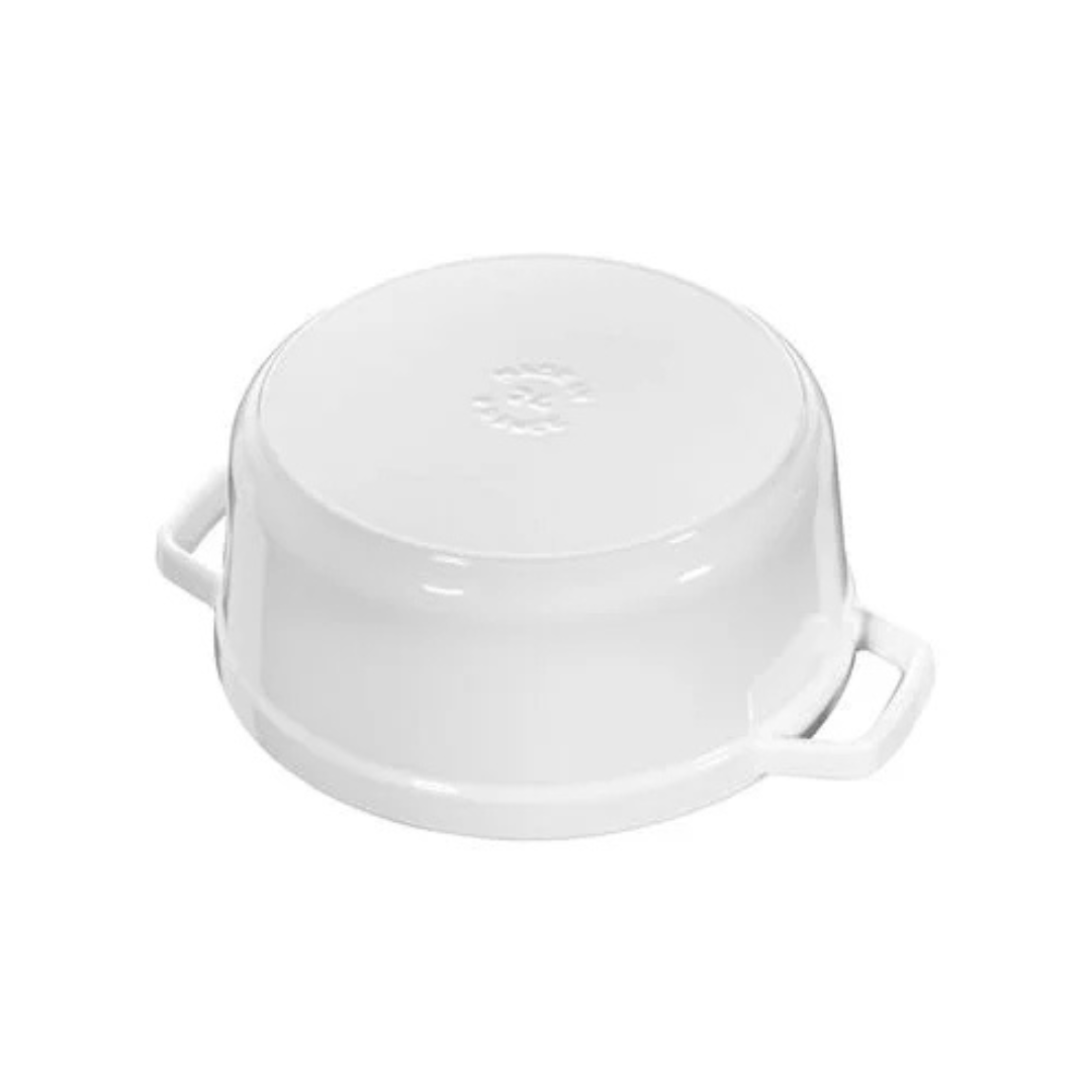 Staub Cast Iron Round 5.5qt Cocotte - Pure White