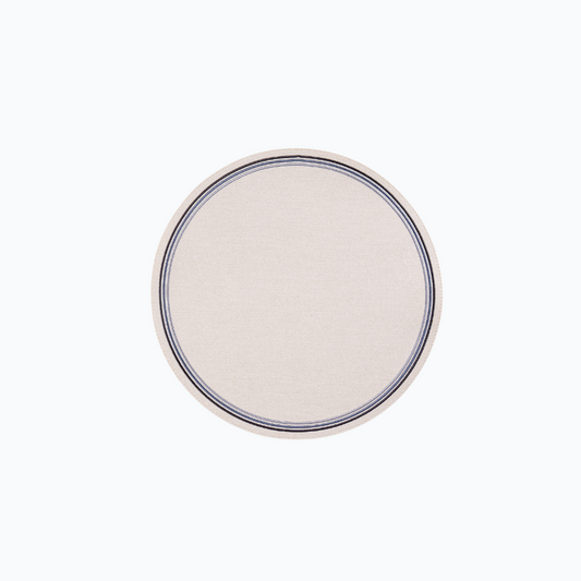 Madrid Circle Placemat with Tonal Embroidery - Gray