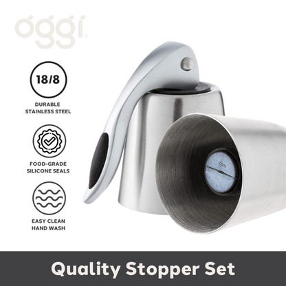 Set of 2 Lever Bottle Stoppers