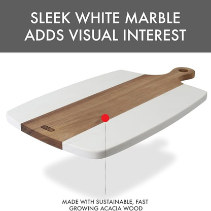 Acacia & White Marble / Serving Board