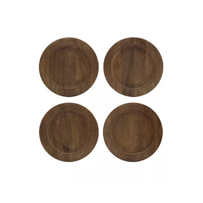 Round Charger Plates, Set of 4