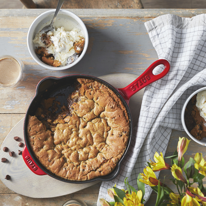 Staub Cast Iron 8.5-inch, Traditional Deep Skillet, Cherry