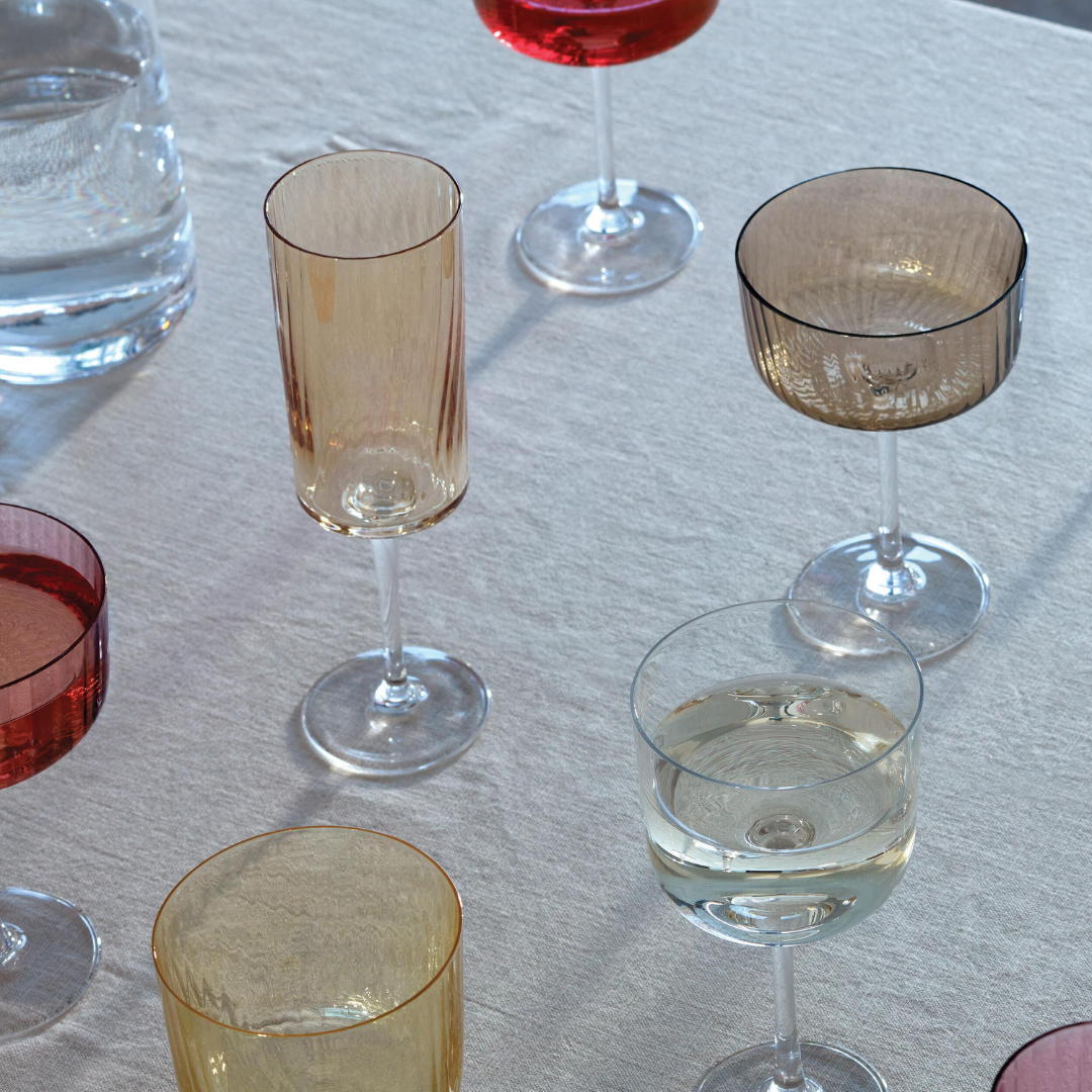 Gems Champagne Flute 7oz Assorted Ambe