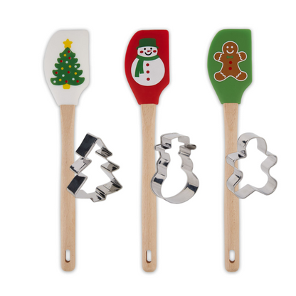 Christmas Tree Spatula And Cookie Cutter Gift Set