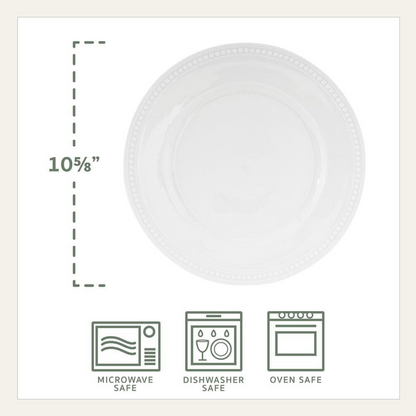 Everyday White® Beaded 16 Piece Dinnerware Set, Service for 4