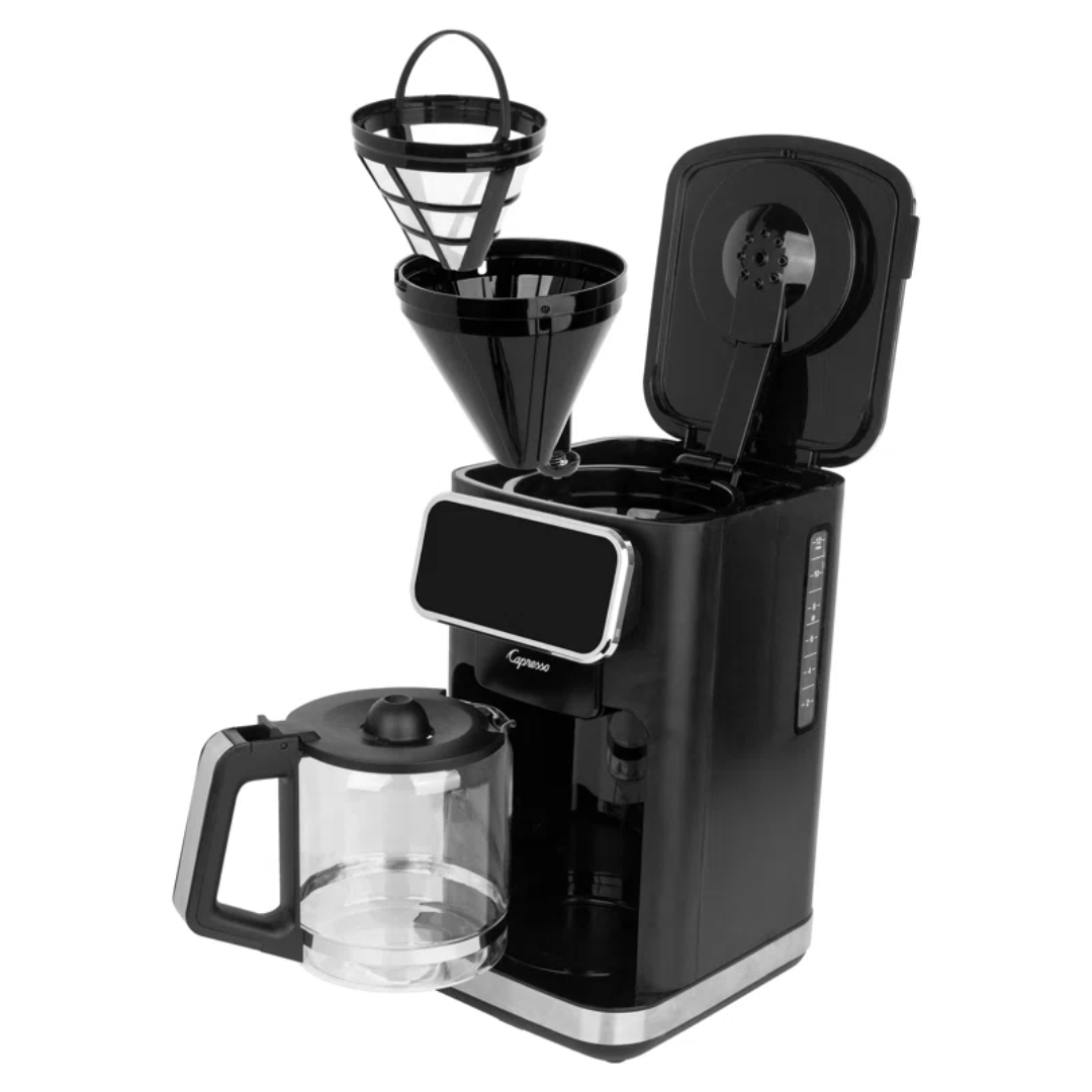 12-Cup Touchscreen Coffee Maker with Glass Carafe