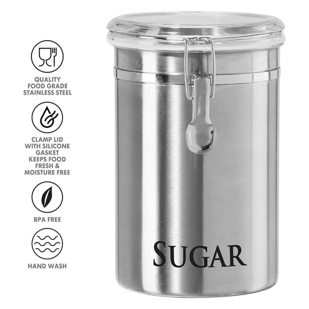 Stainless Steel "SUGAR" Clamp Canister