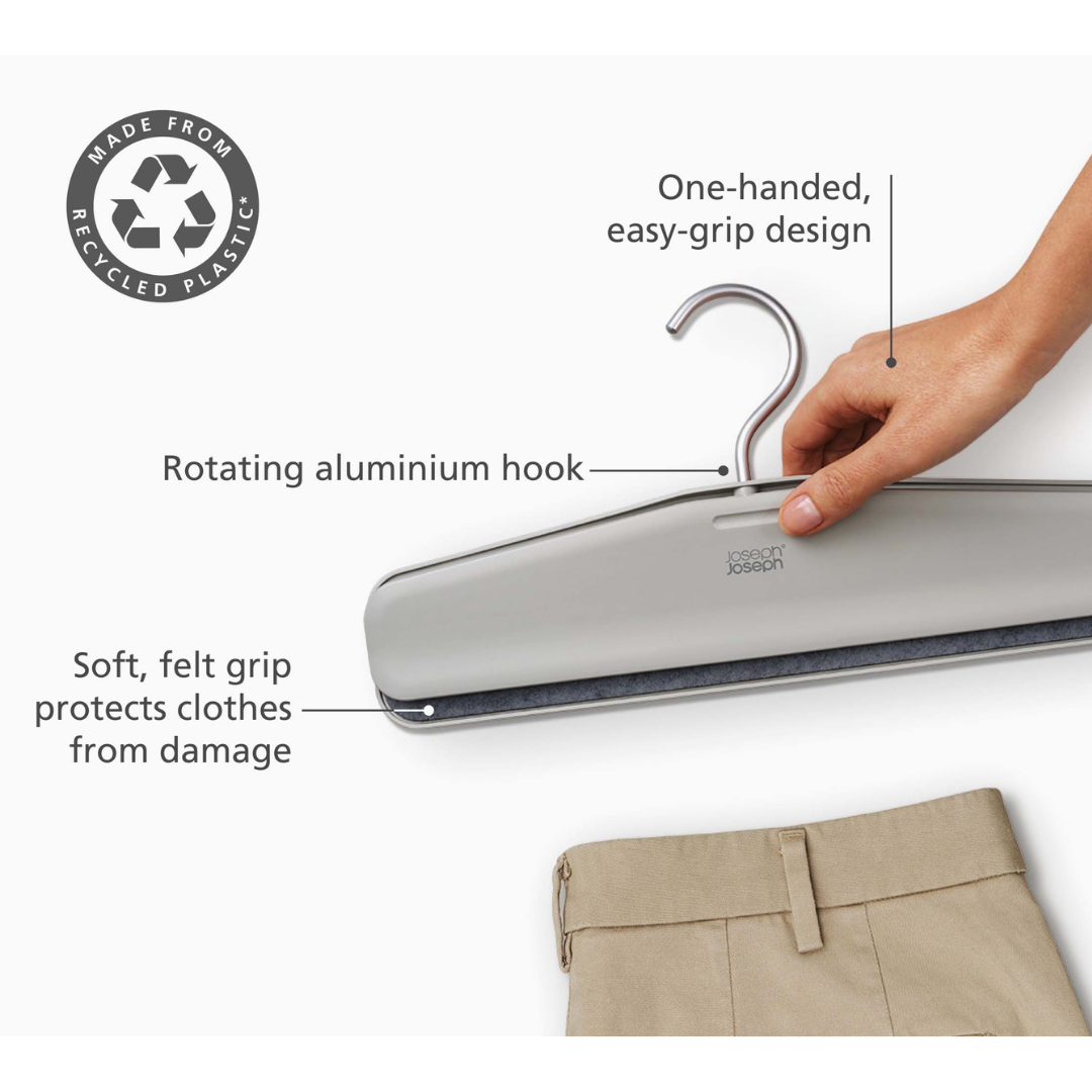 Orderly™ Easy-Grip Set of 2 Ecru Skirt & Pants Hangers