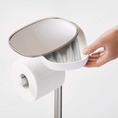 EasyStore™ Plus Stainless-steel Toilet Roll Holder with Toilet Brush