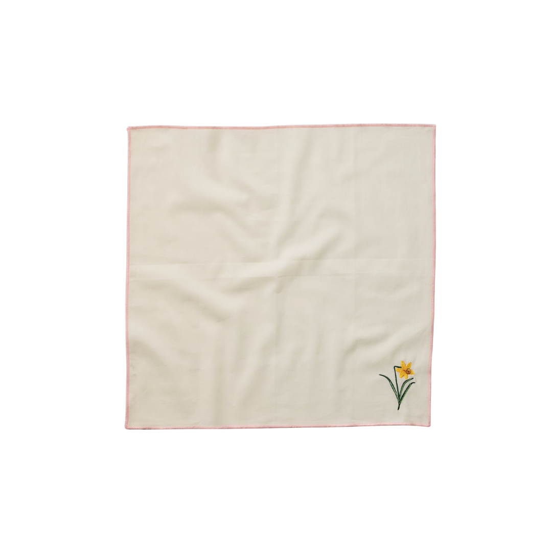 Garden Study Embroidered Cotton Napkins, Assorted