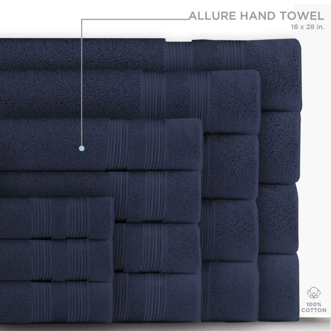 Allure Hand Towel Indigo 16" x 28"