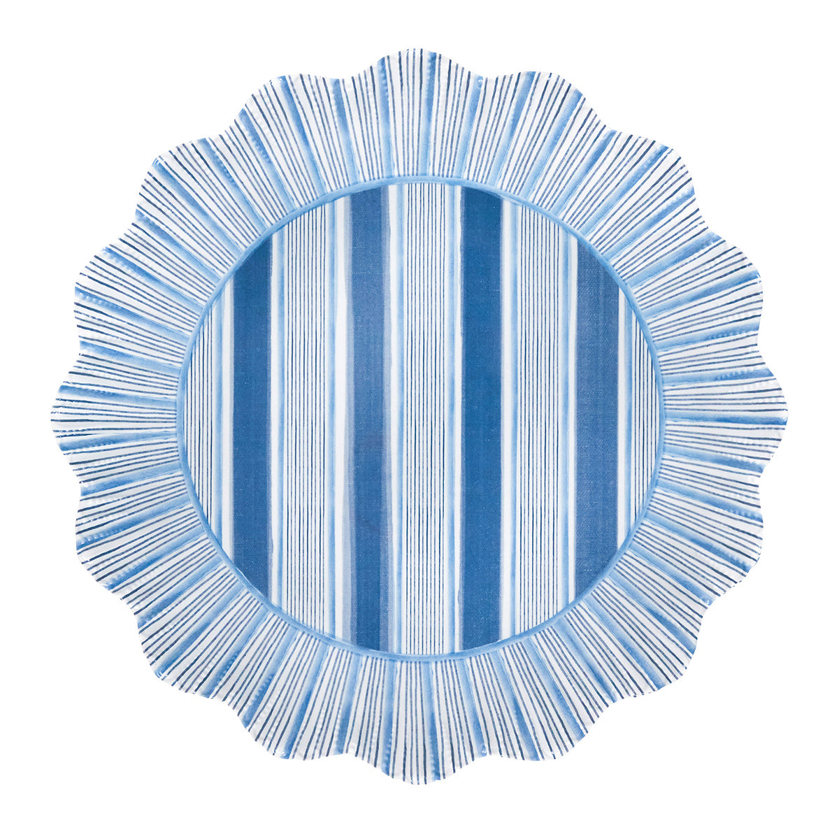 Cabana Stripe Melamine Dinner Plate Assorted Set/4 - Multi