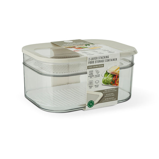 2 Layer Stacking Food Storage Container Vintage Lace