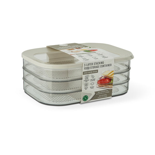 3 Layer Stacking Food Storage Container Vintage Lace