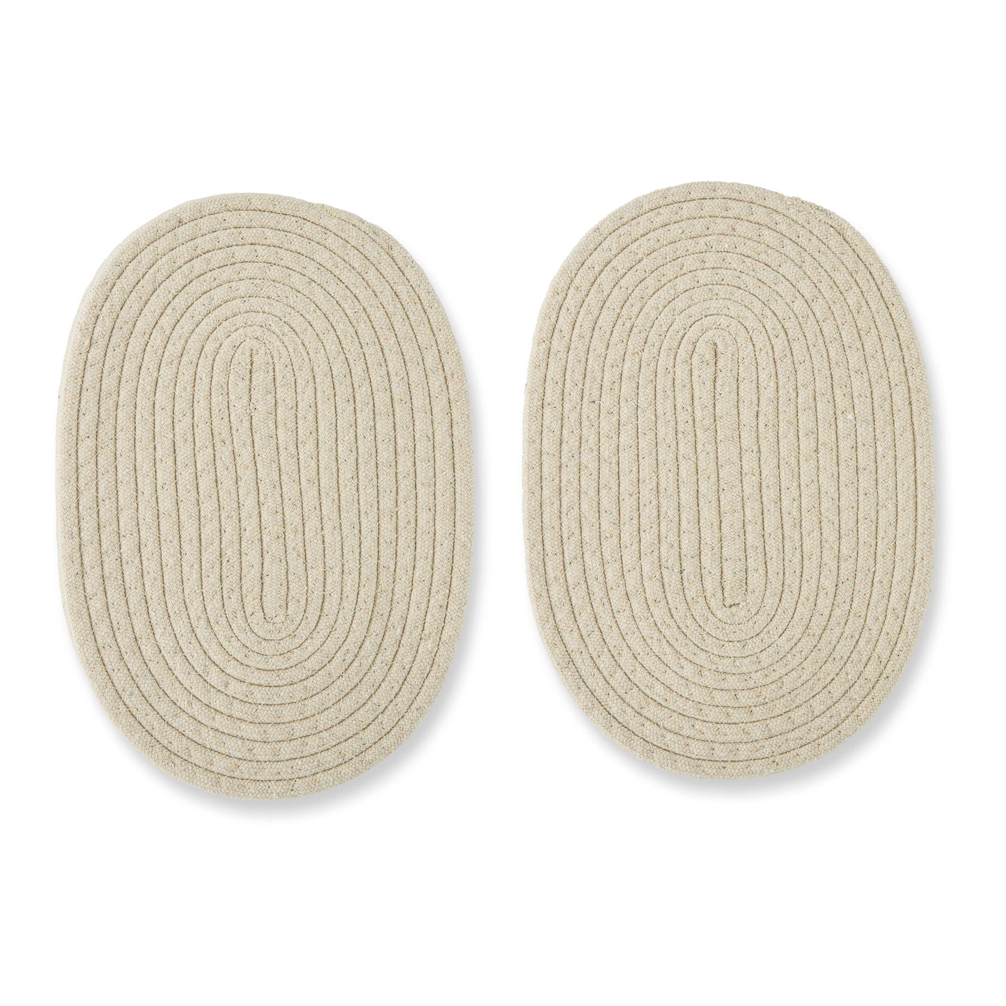 2Pc Oval Woven Trivets Vanilla