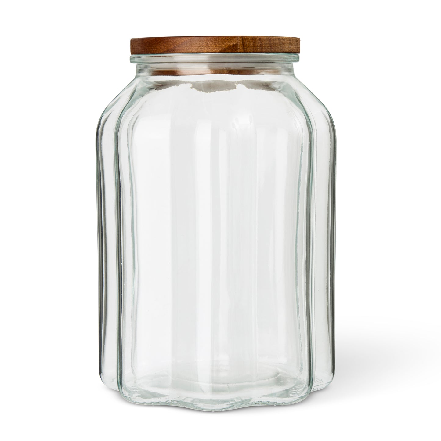 50oz Scallop Canister W/ Wood Lid