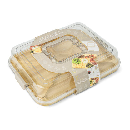 Section Rectangle Wood Charcuterie Storage Taupe Latte