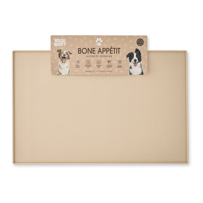 Textured Silicone Pet Feeding Mat Light Mocha