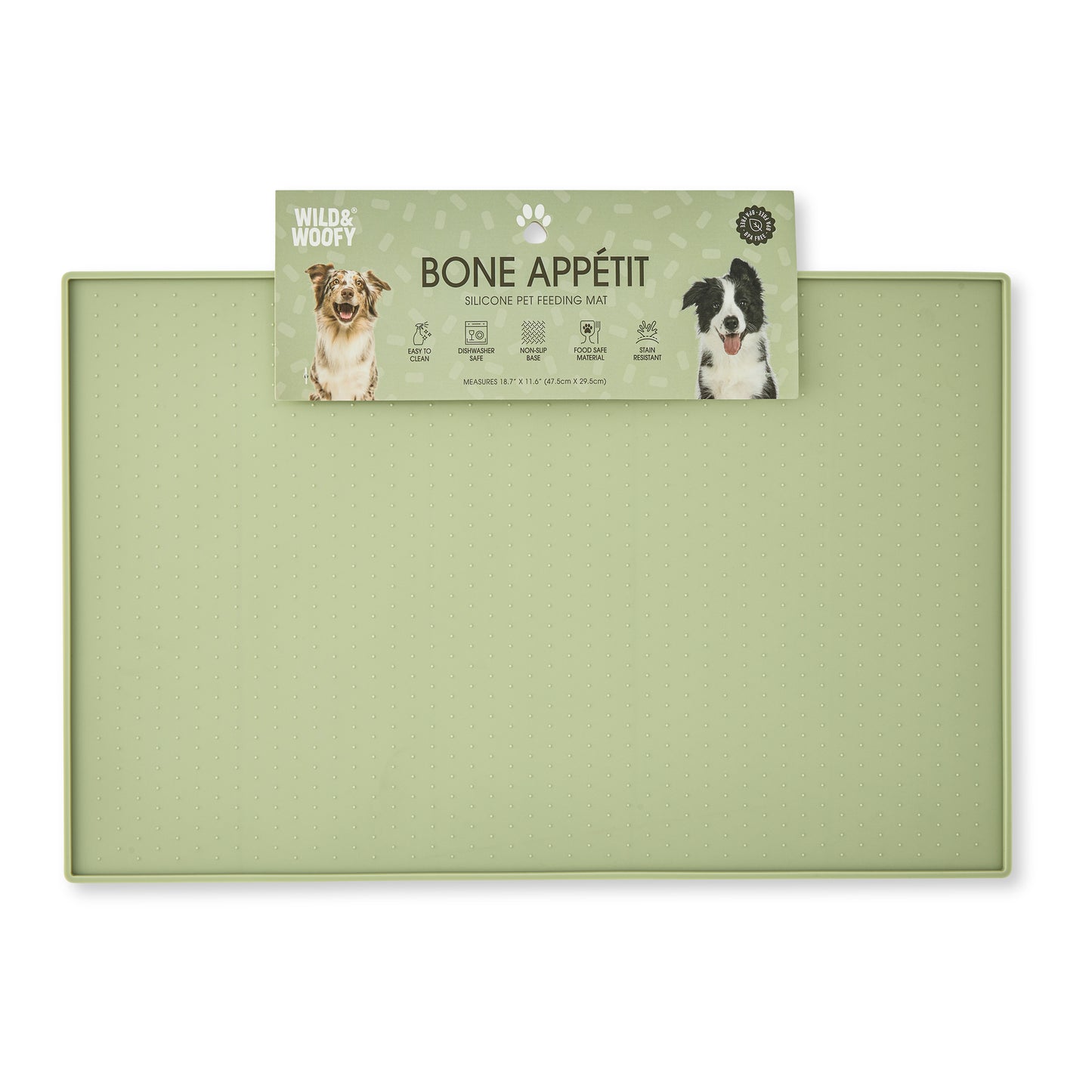 Textured Silicone Pet Feeding Mat Iced Matcha