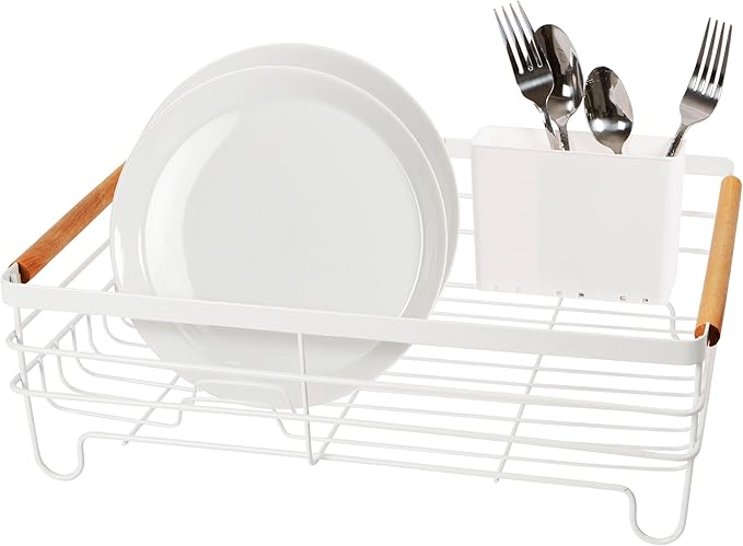 Basket Dish Drain W/Caddy White