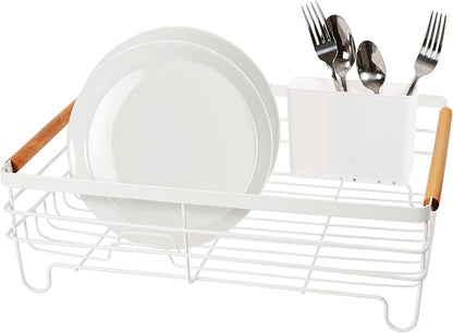 Basket Dish Drain W/Caddy White
