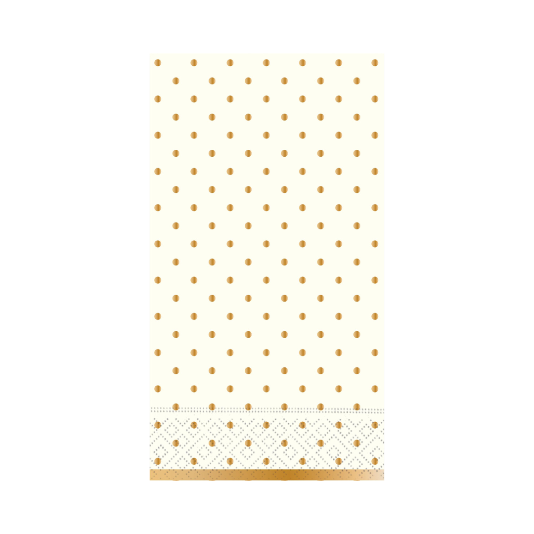 Gold Swiss Dots - Cream Napkin - Guest