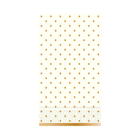 Gold Swiss Dots - Cream Napkin - Guest