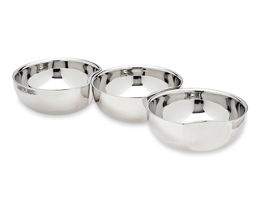 Hammered Connecting Bowls - Set of 3