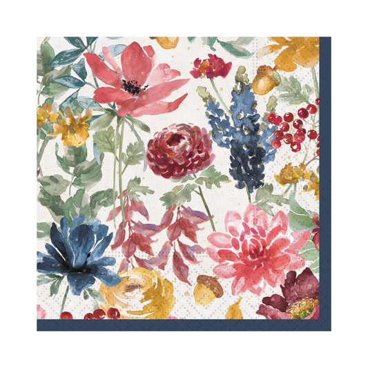 Fall Florals Napkin - Beverage