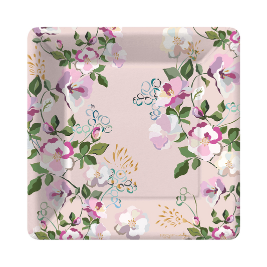 Garden Song Paper Dinner Plate - Square