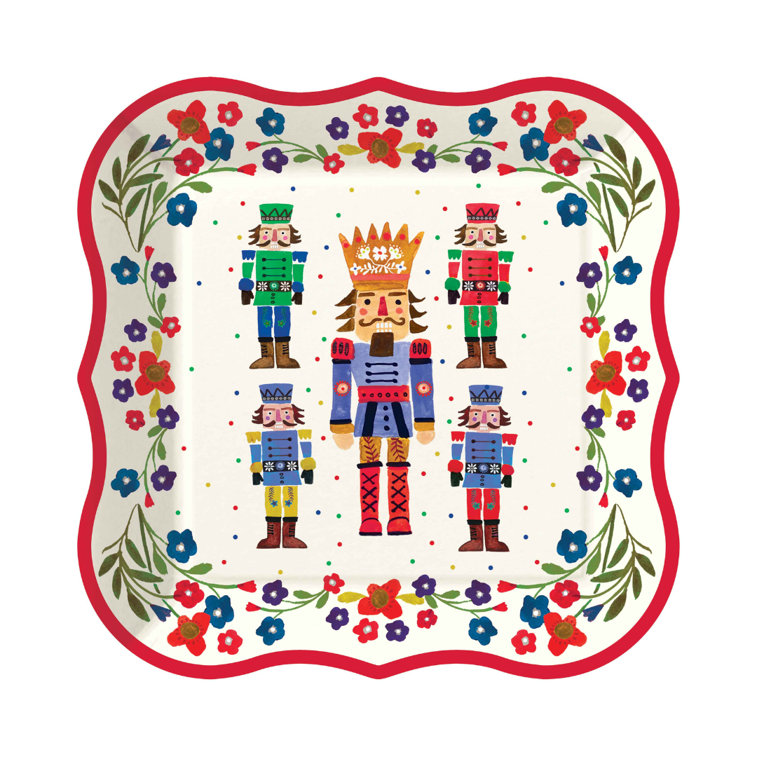 Festive Nutcracker Paper Dinner Plate - Shaped