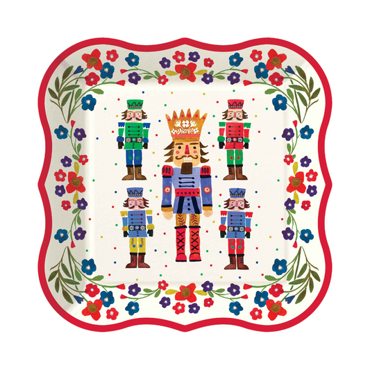 Festive Nutcracker Paper Dinner Plate - Shaped