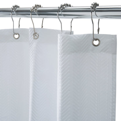 Lyon shower liner / Curtain Microfiber White 70" x 72"