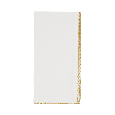 Whip Stitched Napkin Gold - Set of 4