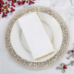 Whip Stitched Napkin Gold - Set of 4